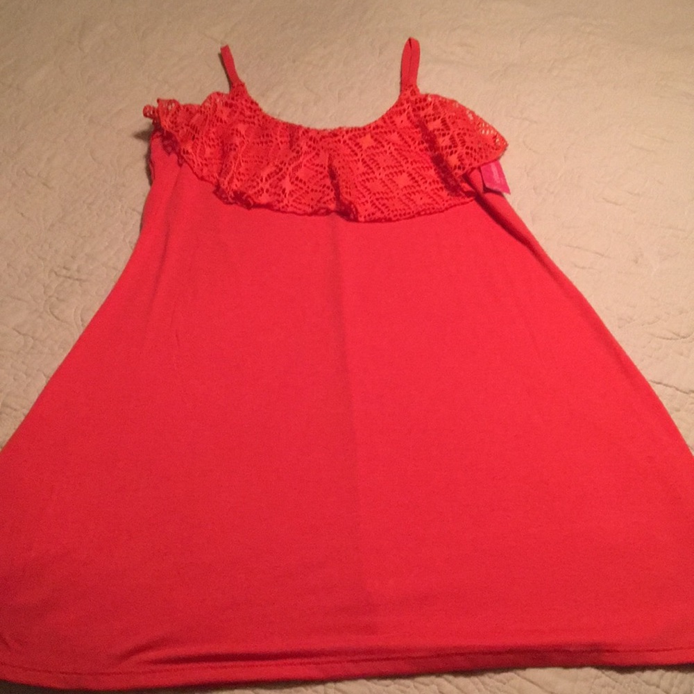Xhiliration Coral Beach Cover-Up